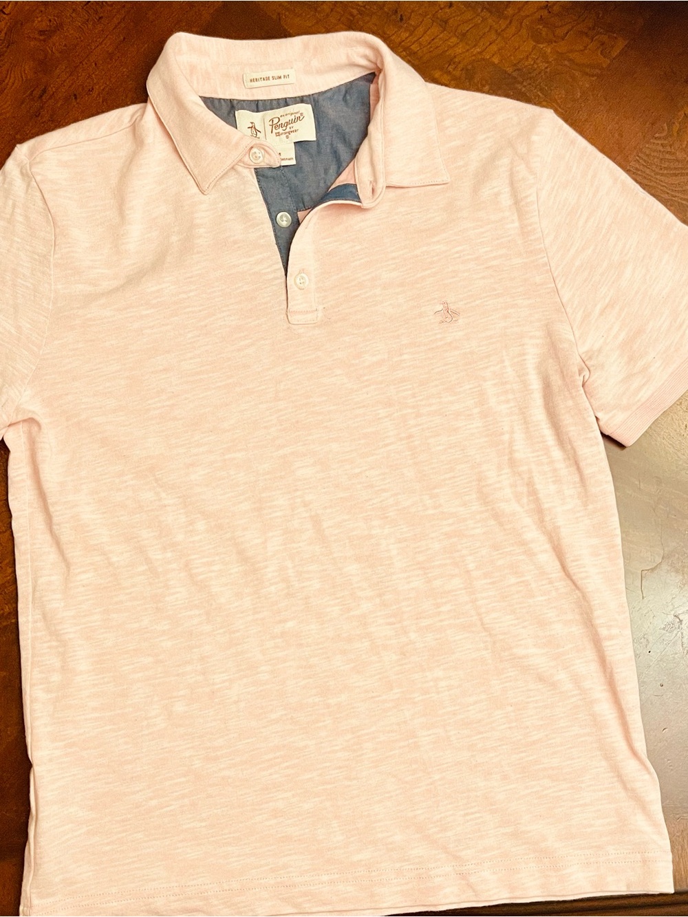 Original Penguin Men's Pink Heather Polo Shirt